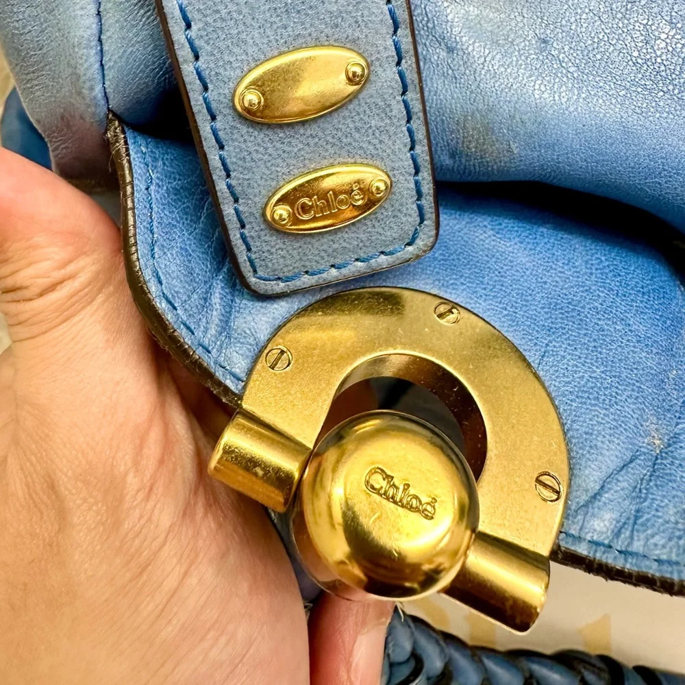 CHLOÉ HELOISE RARE BLUE BAG - Picture 8 of 14